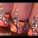 How To Paint A Bright Neon Nail Art Design With Crystals ~♥~ Tutorial