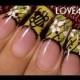 How To Paint An Easy Bumble Bee ~ Nail Art Design Tutorial