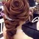 Rose Shape wedding hair