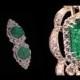 Graff Carved Emerald & Diamond Brooch