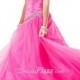Strapless Sweetheart Pink Satin and Tulle Ball Gown Prom Dress