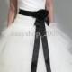 Black & White Organza Wedding Gown