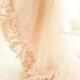 Real rose wedding gown trim