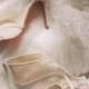 Ivory high heels wedding shoes by Monique Lhullier
