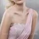 Chiffon Pink One Shoulder Floor Length Bridesmaid Dress