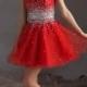 Mori Lee 9231 Scarlet Strapless Beaded Short Prom Dress