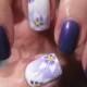 Nail Art: Sweet Purple Gradient And Flowers
