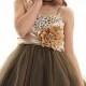 Floral Accent Tulle Flower Girl Dress
