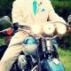 Rich-King Wedding 2011', Groom Arriving On His Harley