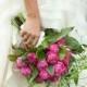 Bridal bouquet decorated with pink roses
