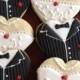 Wedding Dress & Tuxedo Cookie Favors