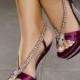 Shining satin high heels wedding shoes