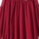 Wine Red Long Sleeve Contrast Lace Chiffon Dress - Sheinside.com