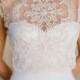 Beautiful White Wedding Gown with Illusion Neckline