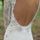 Amazing white wedding dress with open back
