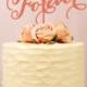 Always And Forever Wedding Cake Topper In Coral