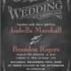Coral Chalkboard Wedding Invitation
