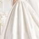 White wedding dress made of silk fabric