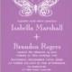 Radiant Orchid Butterfly Wedding Invitation