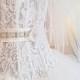 White wedding dress composed of tulle fabric