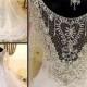 White wedding dress with heavy crystal work