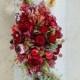 Rich Red And Fuchsia Floral Centerpiece