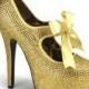 Золотая Свадебная Обувь 