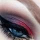 Red And Gold Winged Smokey Eyeshadow 