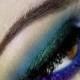 Teal, Green And Purple Eye Makeup 