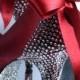 Заказ Свадебного Обувь -- Красный Платформу Свадебные Туфли С Серебряными Горный Хрусталь, Покрытые Каблуках, Соответствующие Лу