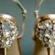 Golden wedding sandals with crystals