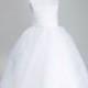 Ball Gown Jewel Ankle-length Organza Satin Flower Girl Dress
