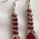 Picasso Red Beaded Earrings