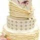 Peint à la main de fleur de ressort de gâteau de mariage »Spring Wedding Cakes