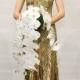 A الذهب آرت ديكو فستان الزفاف من Theia خريف 2014 مجموعة الزفاف تذكر خمر البهجة من غاتسبي العظيم.