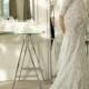white contemporary wedding gown