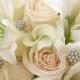 White Roses With Casablanca Lilies 