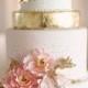 WedLuxe: Pink And Gold Cake 