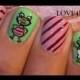 Comical Nails ~ How To Paint Frogs ~ Short Nails Design Tutorial