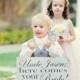 Ring Bearer And Flower Girl With Sign 