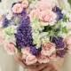 Pink and lavender wedding bouquet