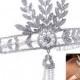 "Великий Гэтсби " Свадебные Цветы Волосы Жемчужина Короны, Тиары Swarovski Crystal Clear