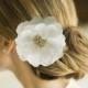 4.4 "Big White nuptiale Fleur Barrette Cheveux Broche Wedding Band bridesmai