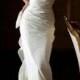 Sheath Wedding Gown With Small Bustle 