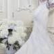 2014 Fashion White/ivory Mermaid Long-Sleeve Lace Wedding Dresses Custom-made