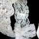 Luxurious Glittering Rhinestone Headband Wedding Bridal Delicate Lace Headpiece