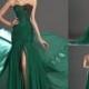 2014 Elegant New Long Prom Dress Ball Gowns Beaded Mermaid Formal Evening Dress