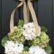Couronnes - Hydrangea Guirlande - Couronnes pour toutes les saisons - Eté Hortensias - Couronnes été - Hydrangea Blooms
