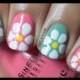 Spring flower nail art