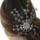 Crytal floral artifice Peigne casque Prom diadème de mariée